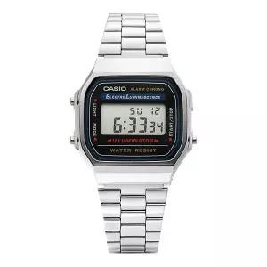 카시오 A168WA-1WDF (A168WA-1W) 디지털 스퀘어 레트로 공용 메탈시계 손목시계