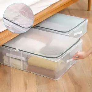 (옵션 중 30L)침대밑 옷정리함 이불 속옷 투명 방수 수납 박스 30L