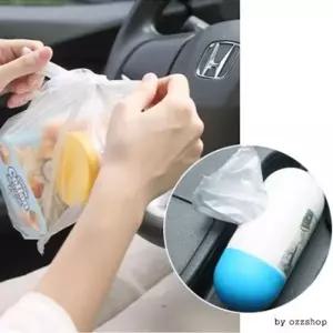 (색상 사이즈 디스펜서 리필비닐2P)차량필수품 차량정리통 비닐 미니휴지통 디스펜서