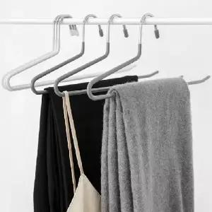 ( )BS 논슬립 바지걸이 회색 10개 튼튼한 정리 옷걸이 청바지 걸이 치마 행거 다용도 보관