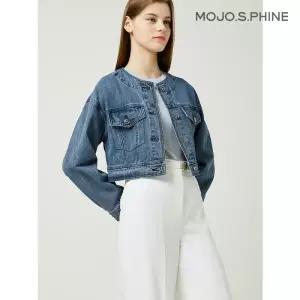 모조에스핀 크랍기장 라운드 데님 자켓 BLJ242PSF002 735044