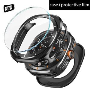 보호 필름 + 알루미늄 합금 케이스 커버 GALAXY ULTRA 견고한 용 Samsung Galaxy Watch Ultra 47mm 금속
