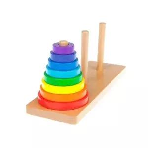 ( )루미나D 샘통 칼라 하노이탑 8단 교구 원목 장난감 가정용 주방용