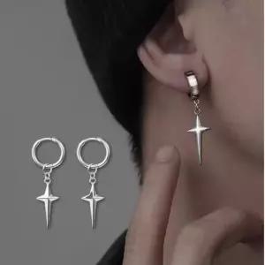 원터치 링 드롭 포인트 코디 남성 귀걸이 패션 장식