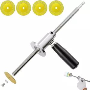 PVC 파이프 커터용 내부 4개의 다이아몬드 그릿 커팅 휠 및 핸들 7인치 조절 가능한 깊이 1-1/2인치에서