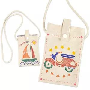 스텐실 꾸며만들기-핸드폰가방(채색도구 포함/5종 택1)