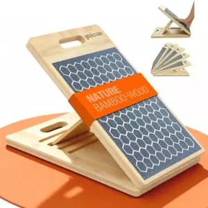 유촨 2026 새로운 경사판 종아리 스트레칭기 고강도 대나무 보드 및 운동용 대형 벨루어 햄스트링