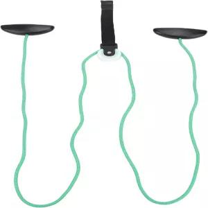 손잡이가 있는 도어 풀리 트레이너 목 어깨 및 상완 근육 운동을 위한 회전근 커프 운동기 녹색