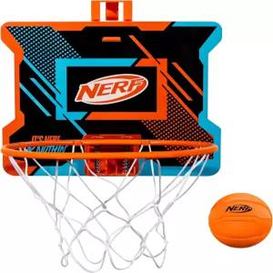 NERFOOP 슬램 미니 농구 후프 세트 - NERF 폼 포함된 프로 스프링 로드 림으로 덩크슛에 적합 완벽한 침실