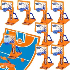 VioraWhite 8팩 농구 게임 장난감 테이블탑 슈팅 미니 데스크톱 농구공 선물 데스크 사무실 휴식 스트레스