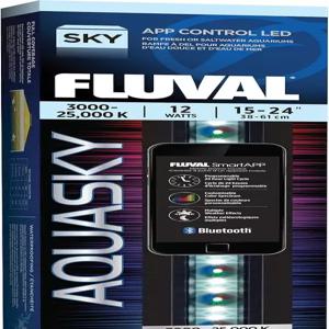 플루발 아쿠아스키 2.0 LED 수족관 조명 12W 15？24인치 조절 가능한 RGB 및 6500 000개의 흰색 날씨 효과로