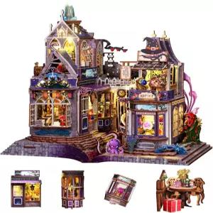 YSWOOD WORLD 미니어처 하우스 키트 인형의 집 성인 청소년을 위한 모형 공예 생일 선물용 미니 건축