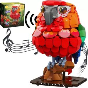 로디키스베이 스피킹 앵무새 빌딩 세트 크리에이터 애니멀즈 버드 블록 가정 및 사무실 아트 데코 디어