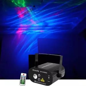 쉐어라이프 미니 레드 그린 최면 오로라 효과 혼합 블루 워터마크 LED 배경 프로젝터 라이트 리모컨 음악