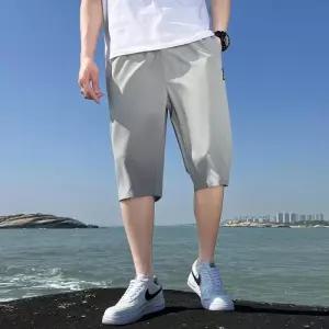 [다잇템]남자 여름 아이스 쿨링 운동복 7부 밴딩 팬츠