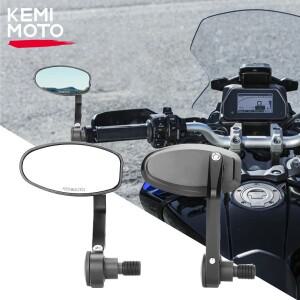 바이크 오토바이 미러 CNC 바 엔드 백미러, 야마하 TMAX MT-07 MT10 FZ1/FZS1000 FZ6 XJ6 XSR900 TMAX530