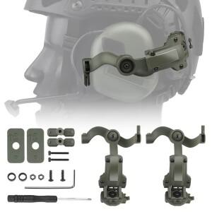 M-Lok Ops-Core Fast ACH 헬멧 Arc Rail Airsoft M32 M31의 Earmor 헤드셋 용 전술 프리 앵글 레일 마운트