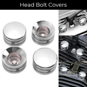 바이크 오토바이 4PCS 헤드 볼트/너트 커버 알루미늄 크롬 액세서리 할리 모든 트윈 캠 모델 1999년 이후