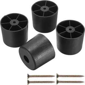 내 4PCS 2인치 플라스틱 가구 다리 나사 고정 소파 발 교체 키트 코너 실린더 의자 커피 테이블 캐비닛