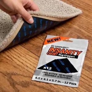 광기 그립 12개 러그 테이프 하드우드 바닥 손상 없음 시멘트 작업 야외 웰컴 매트 새로운 홈 필수품 카펫