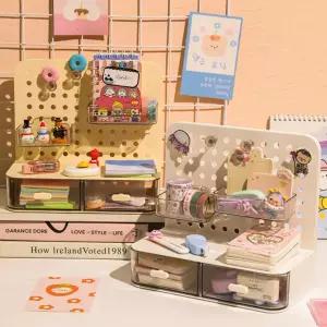 사무실 서재 책상 소품 수납 데스크 서랍 벽면 부착 정리함 타공 보드 보관함