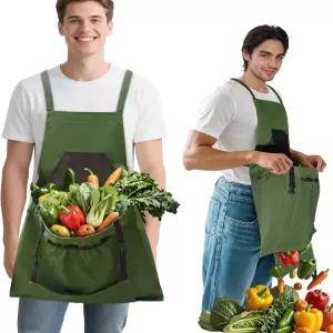 플로라드 가드닝 에이프런 여성과 남성을 위한 포켓이 있는 캔버스 가든 수확 정원사를 선물