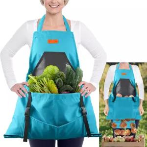 리브쿠르 가드닝 에이프런 남성 여성용 멀티 포켓이 있는 수확 조절 가능한 크로스백 스트랩 엄마 아빠를