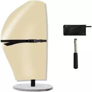 JUNGOGO 파티오 캔틸레버 우산 커버 야외 방수 파라솔 오프셋 바나나 스타일 푸시 로드가 있는 7피트에서