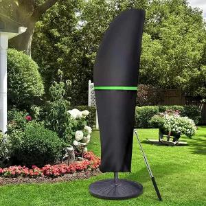 제미토 파티오 우산 커버 지퍼 막대가 있는 방수 야외 오프셋 마켓 파라솔 9-13피트 캔틸레버 자외선 차단