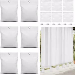 릴렉스웩스 6팩 커튼 웨이트 16온스 야외 백 드레이퍼 무게 하의 가제보 샌드백 카바나 퍼골라 홀더 클립