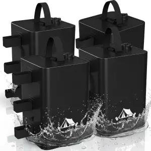 Kweetle 캐노피 웨이트 백 세트 4 132파운드 텐트 다리용 워터 팝업 가제보 야외 캠핑용 휴대용