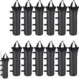 캐노피 무게 모래주머니 12팩 264파운드 LBS 블랙 엑스트라 대형 헤비 듀티 야외 광고용 선쉐이드 고정