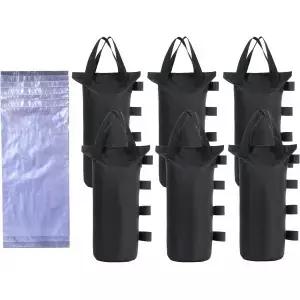 BEISUOSI 모래주머니 무게 캐노피 가방 야외 광고 텐트 선쉐이드 고정 방풍 팝업 모래 없음 블랙 원통형