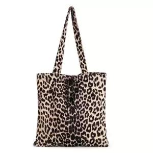 호피 숄더백 레오파드 조리 스퀘어 가방 베이지