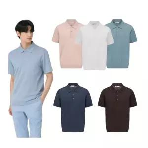 [롯데백화점]에디션 워셔블 베이직 반팔 니트 카라티 5종 NNF2ET1991