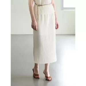 [올리브데올리브](신세계 사우스시티)H라인 플리츠 밴딩 스커트 OW6MS458