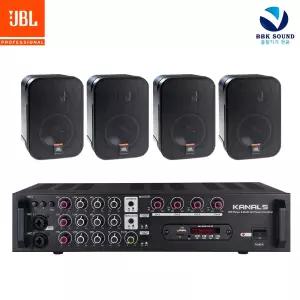 JBL Control 1 Pro 4통 + EMA-400N 앰프 카페·매장용 BGM 풀세트