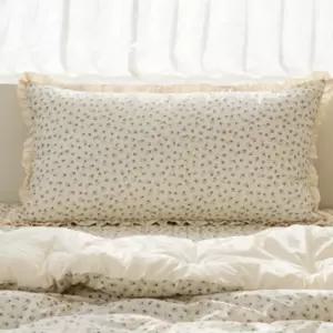 포그니아 블라썸 등쿠션 민트 등베개 소파 허리받침