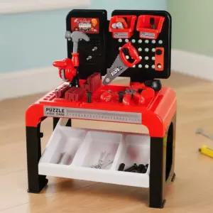 공구놀이 테이블세트 어린이 공구 망치 모형 엔지니어 정비 역할 장난감 세트 (46pcs)