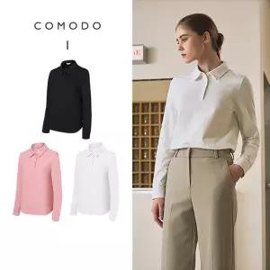 코모도 25FW 여성 카라 기모 셔츠 3종