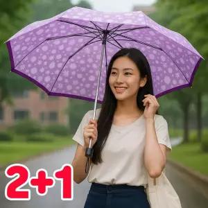 루이 3단 폰지플라워 양우산 2+1 기념품 개업선물 답례품 장마철대비우산 한정판매 도매금액판매단행 22574