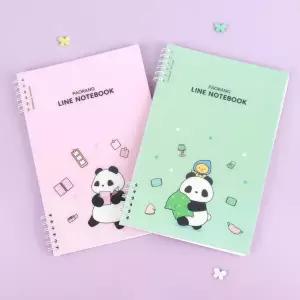 아트박스/호홉 파오랑 팬더 판다 뒷면 쓰기 편한 노트 18절 (2 option)