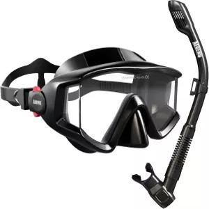 스노클링 마스크 드라이탑 세트 투명한 렌즈 수영 장비 해루질 프리다이빙 다용도 레저용 전문가용