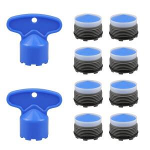 16.5-24mm 수나사형 절수 수도꼭지 에어레이터 (렌치 내장 버블러 필터 포함) 욕실 주방 세면대 교체용 부