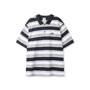 브랜드정품 코드그라피 CGP 멀티 스트라이프 반소매 카라 티셔츠-다크 네이비 375099