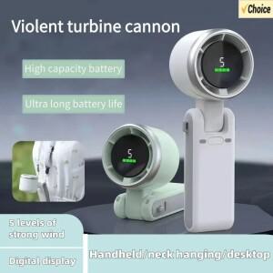 목걸이형 선풍기 야외용 접이식 휴대용 미니 쿨링 팬 충전식 3600mAh 고속 터보 2026 신제품