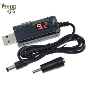 DC 5V ~ 9V 12V USB 스텝업 컨버터 케이블 + 3.5x1.35mm 커넥터 전원 공급 장치/충전기/전원 부스트