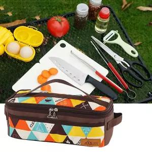 야외 캠핑 식기 파우치 가방 조리도구 국자 뒤집개 칼 캠핑 텐트 공구