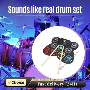 미디 드럼 키트 페달 컨트롤러 패드 디지털 드럼 키트 USB 스틱 포함 터치 감도 우수 를 훌륭한 휴일 생일