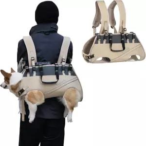 대형견용 반려견 배낭 캐리어 - 6포인트 안전 시스템 오토바이 하이킹 서핑을 위한 방수 및 반사 설계가